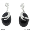 Earrings E6201-ON with real Black Onyx