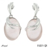 Earrings E6201-QR with real Rose quartz
