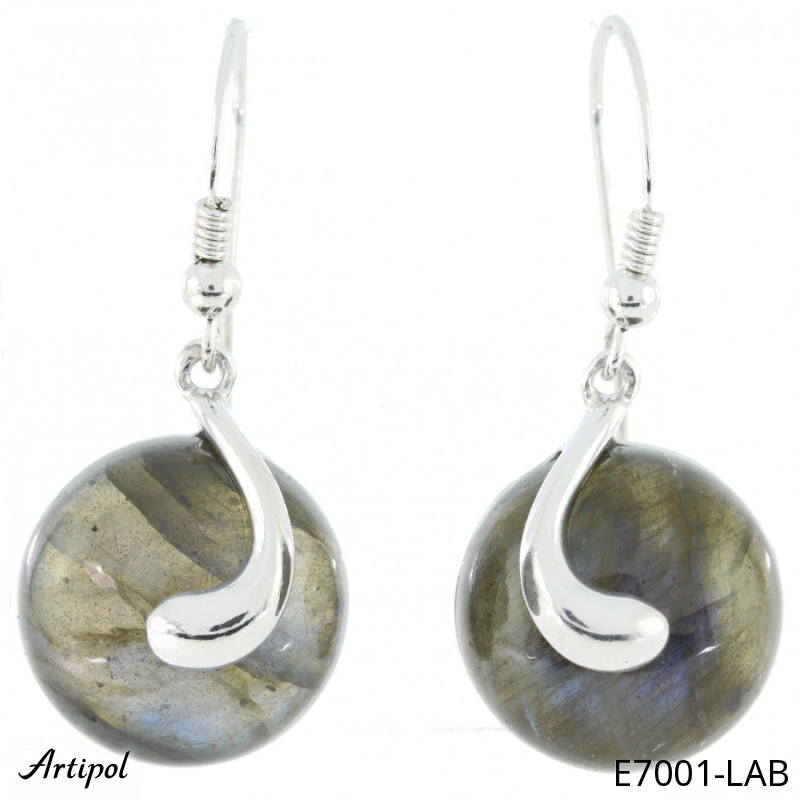 Earrings E7001-LAB with real Labradorite