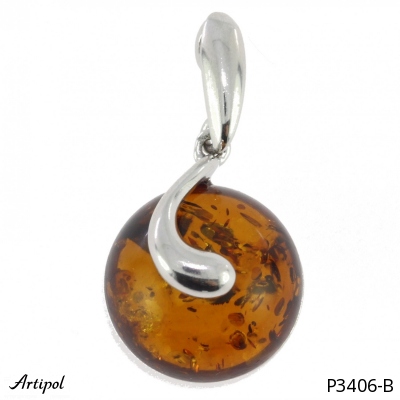 Pendant P3406-B with real Amber