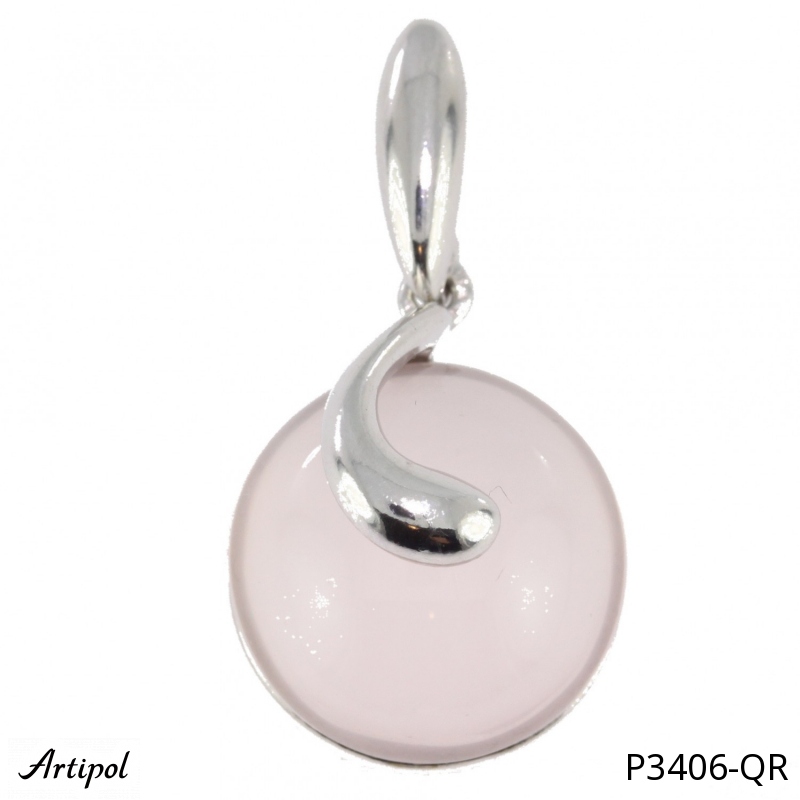 Pendant P3406-QR with real Rose quartz