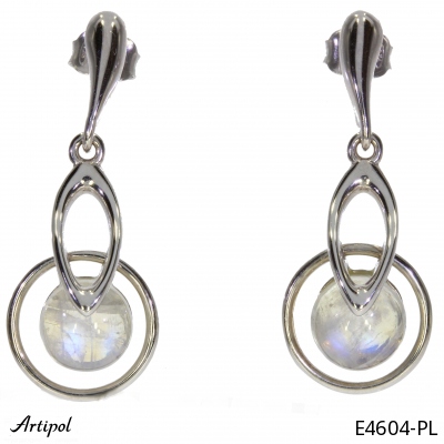 Earrings E4604-PL with real Moonstone