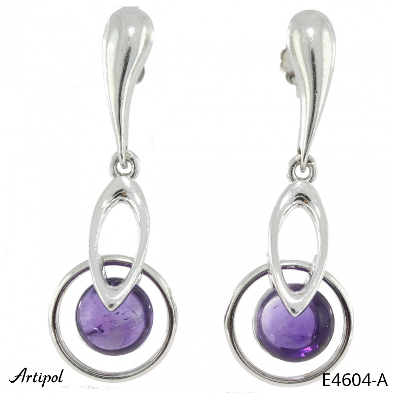 Boucles d'oreilles E4604-A en Amethyste véritable