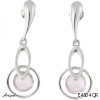 Earrings E4604-QR with real Rose Quartz