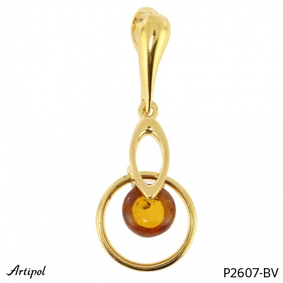 Pendentif P2607-BV en Ambre véritable