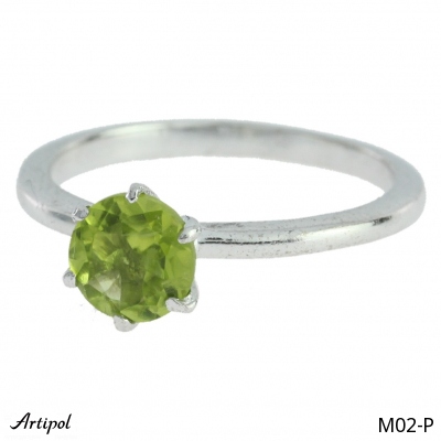 Ring M02-P with real Peridot