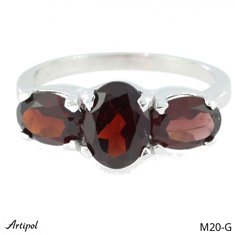 Ring M20-G with real Garnet