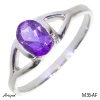 Ring M36-AF with real Amethyst faceted