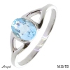 Ring M36-TB with real Blue topaz