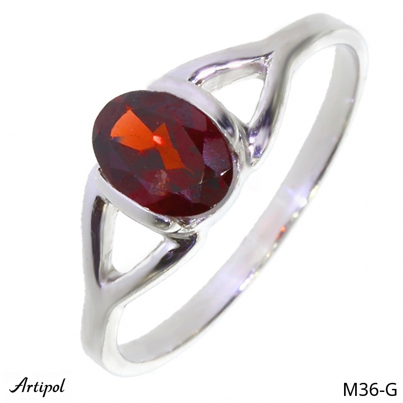 Ring M36-G mit echter Granat