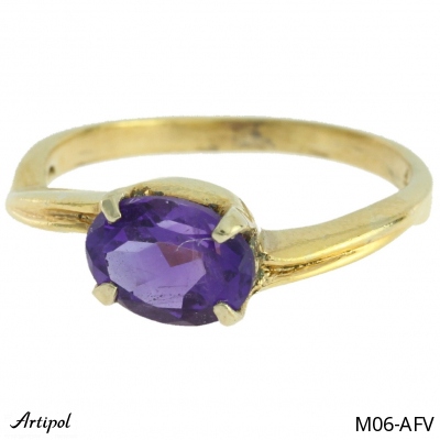 Ring M06-AFV with real Amethyst