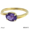 Ring M06-AFV with real Amethyst gold plated
