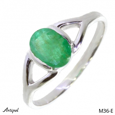 Ring M36-E with real Emerald