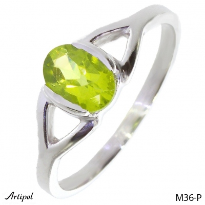 Ring M36-P with real Peridot