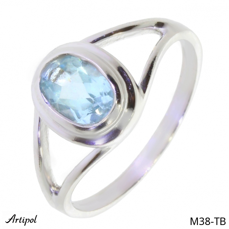 Ring M38-TB with real Blue Topaz