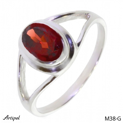 Ring M38-G with real Garnet