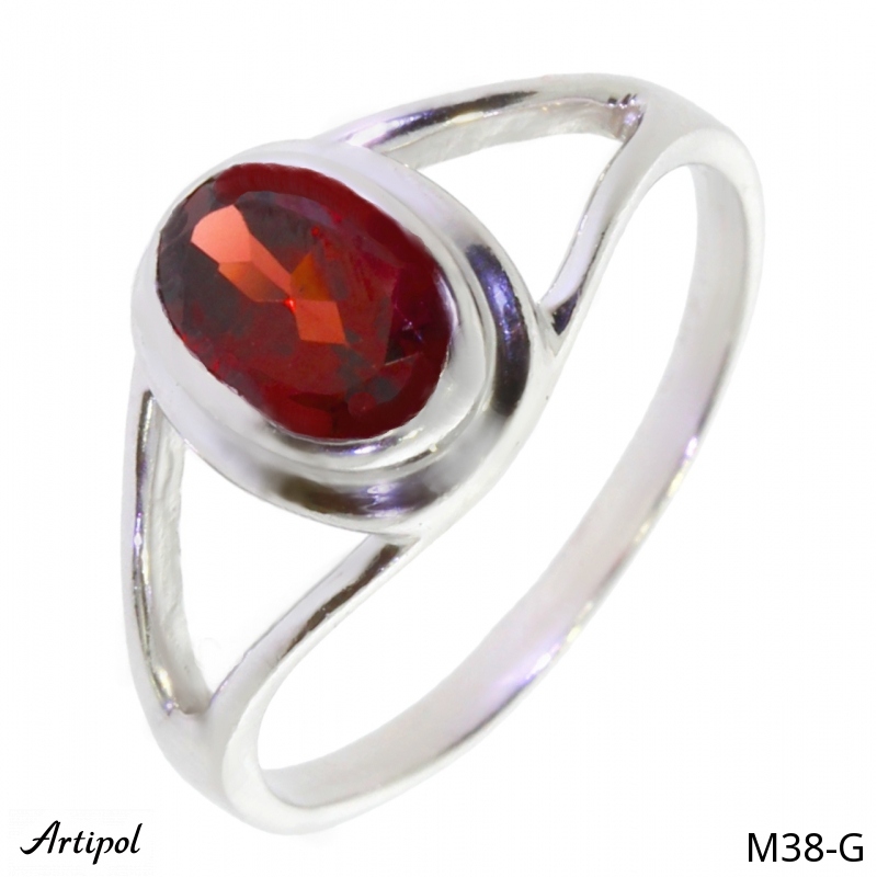 Bague M38-G en Grenat véritable