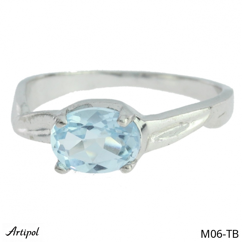 Ring M06-TB with real Blue topaz