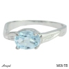 Ring M06-TB mit echter Blauem Topas