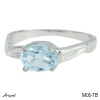 Ring M06-TB with real Blue topaz