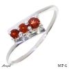 Ring M37-G with real Garnet
