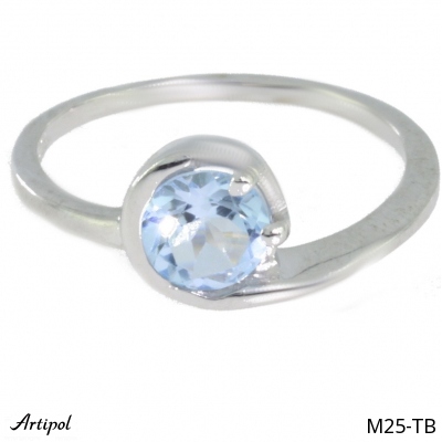 Bague M25-TB en Topaze bleue véritable