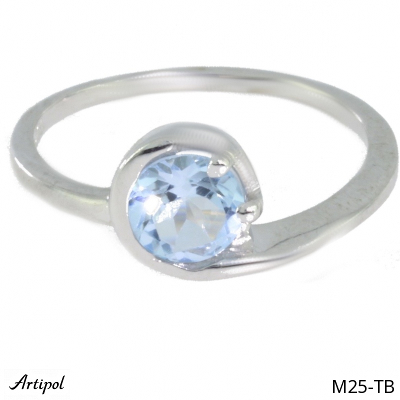Ring M25-TB mit echter Blauem Topas