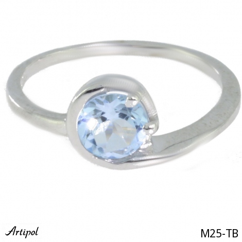 Ring M25-TB with real Blue topaz