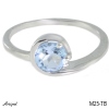 Ring M25-TB with real Blue topaz