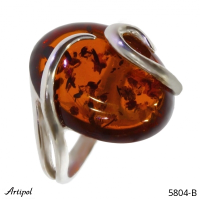 Ring 5804-B with real Amber