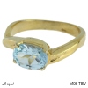 Ring M06-TBV mit echter vergoldetem blauen Topas