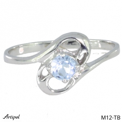 Ring M12-TB mit echter Blauem Topas