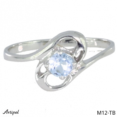 Ring M12-TB with real Blue topaz