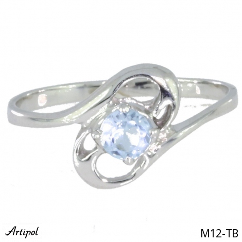 Bague M12-TB en Topaze bleue véritable