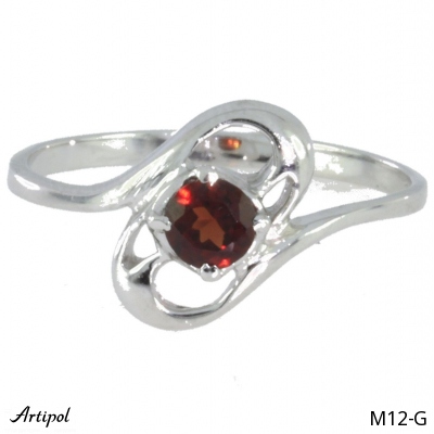 Ring M12-G with real Garnet