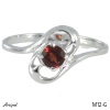 Ring M12-G with real Red garnet