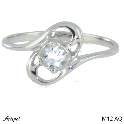 Ring M12-AQ with real Aquamarine