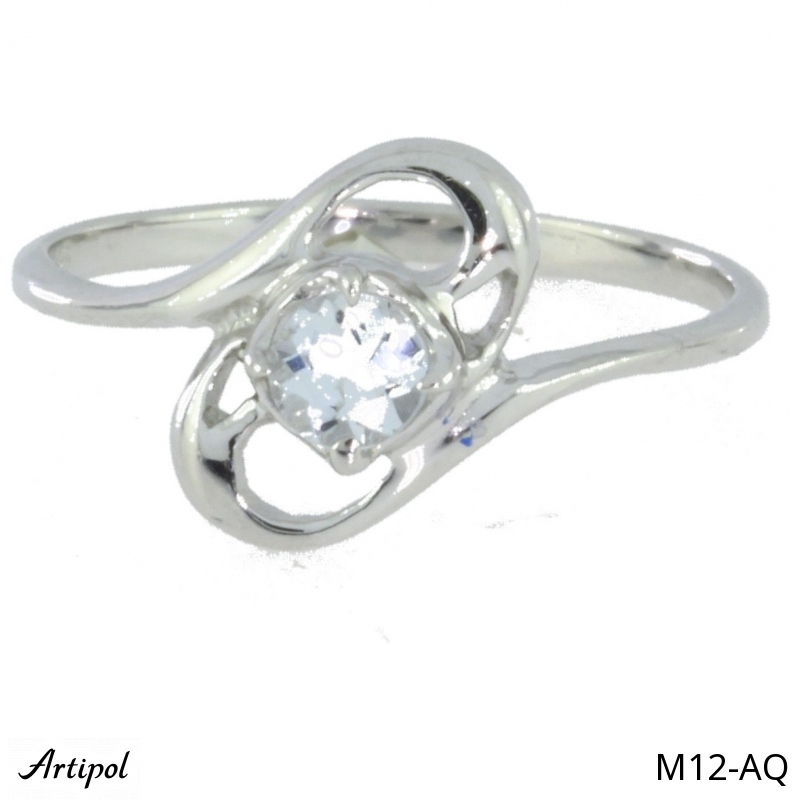 Bague M12-AQ en Aigue-marine véritable