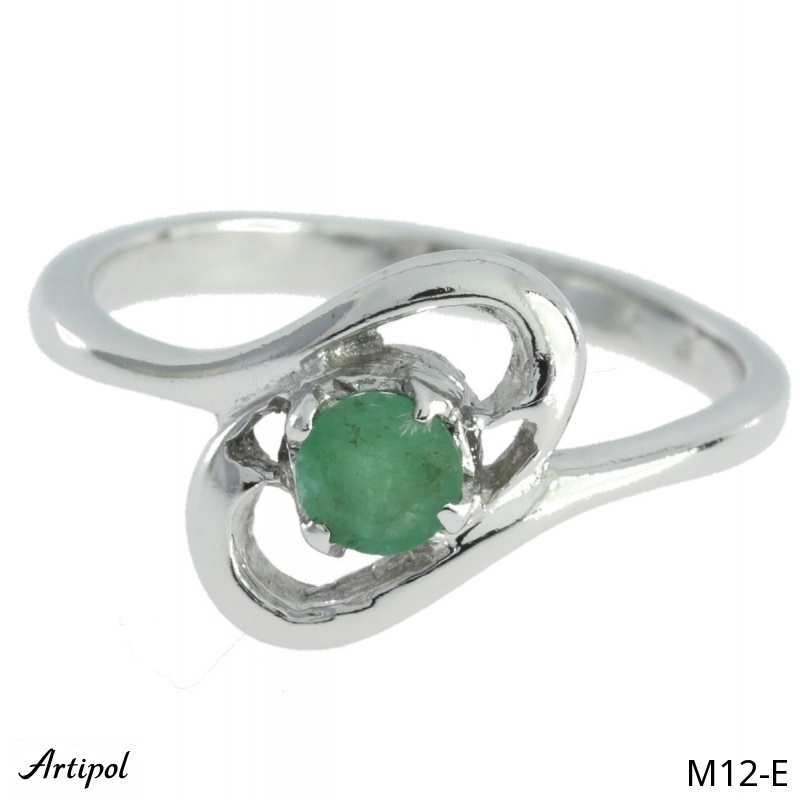 Ring M12-E with real Emerald