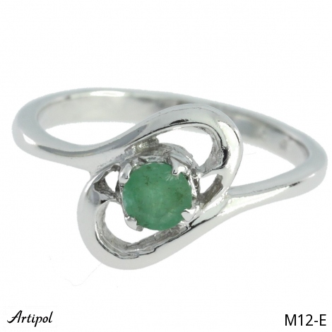 Ring M12-E with real Emerald