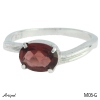 Ring M06-G with real Red garnet