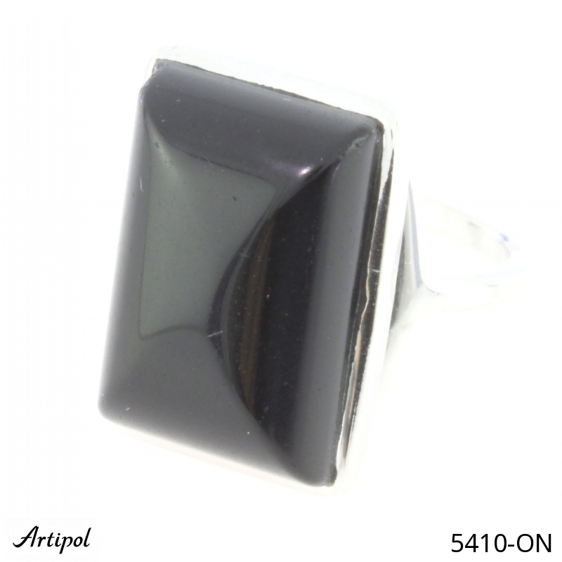 Bague 5410-ON en Onyx noir véritable