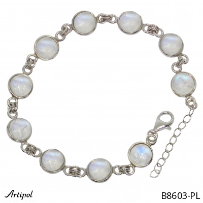 Bracelet B8603-PL with real Moonstone