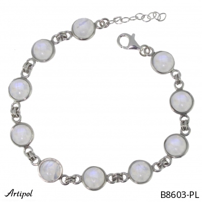 Bracelet B8603-PL en Pierre de lune véritable