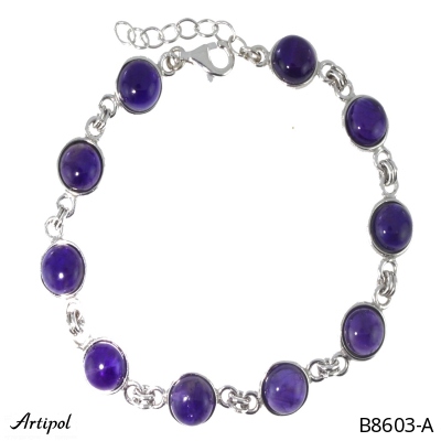 Armreif B8603-A mit echter Amethyst