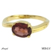 Ring M06-GV with real Red garnet gold plated