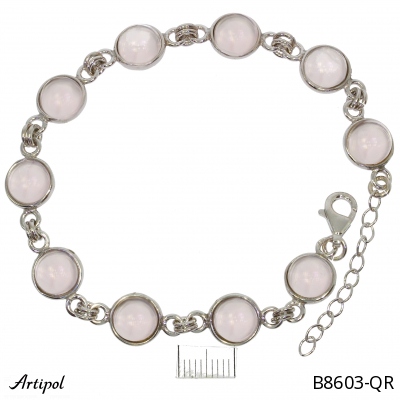 Bracelet B8603-QR en Quartz rose véritable