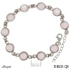 Bracelet B8603-QR with real Rose quartz