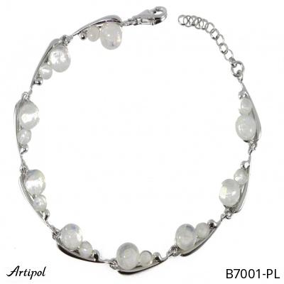 Bracelet B7001-PL with real Moonstone