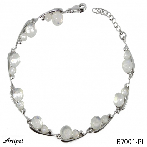 Bracelet B7001-PL en Pierre de lune véritable